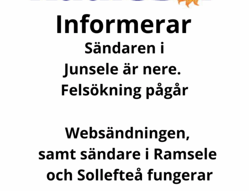 Sändaren i Junsele ur funktion